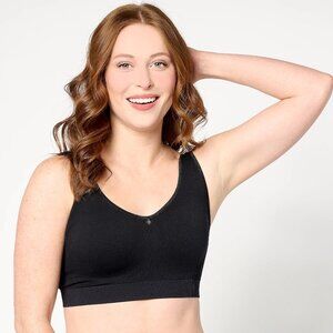 Breezies Air Effects Seamless Wirefree Contour Bra - Black (Sz 42D) a627819